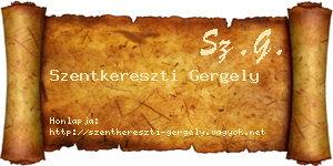Szentkereszti Gergely névjegykártya